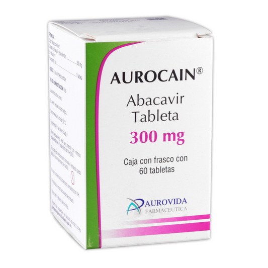 Aurocain  (Abacavir) 300 mg Caja con 60 Tabletas