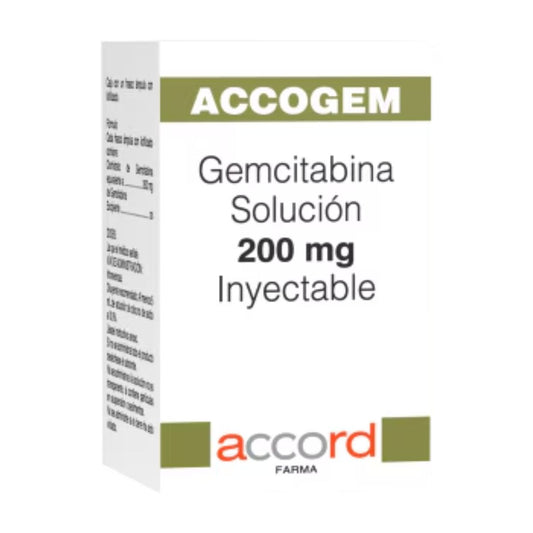 Accogem (Gemcitabina) 200 mg /ml Caja con 1 Frasco Ámpula inyectable