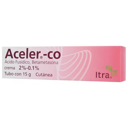 Aceler-Co Ácido Fusídico Betametasona Crema Cutánea Tubo con 15 G