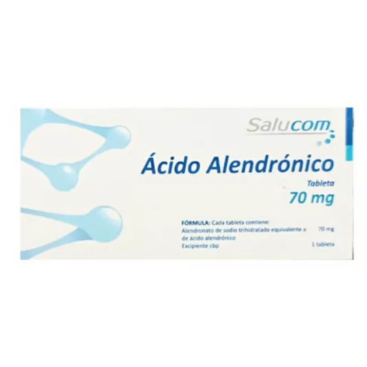 Ácido Alendrónico 70 mg caja con 4 tabletas