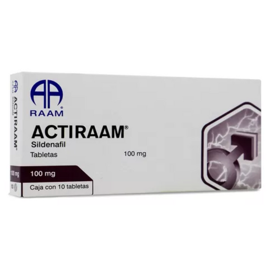 Actiraam (Sildenafil) 100 mg Caja con 10 Tabletas