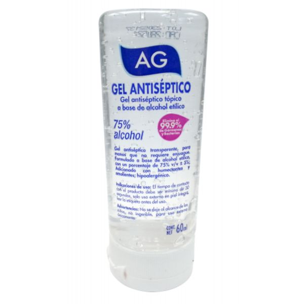 Ag Gel Antiseptico 75% Alcohol 60 ml