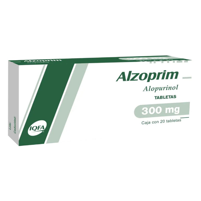 Alzoprim (Alopurinol) 300 mg Caja con 20 Tabletas IQFA Laboratorios