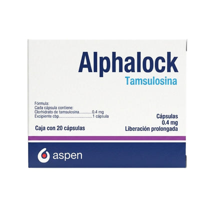 Alphalock (Tamsulosina) 0.4 mg Caja Con 20 Cápsulas