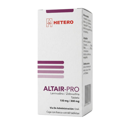 Altair Pro (Lamivudina Zidovudina) Frasco con 60 Tabletas