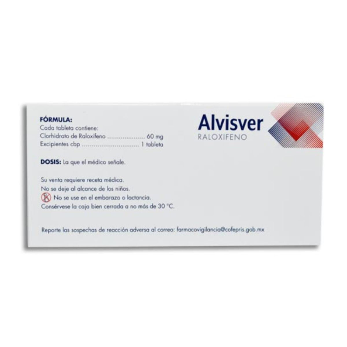 Alvister (Raloxifeno) 60 mg Caja con 28 Tabletas