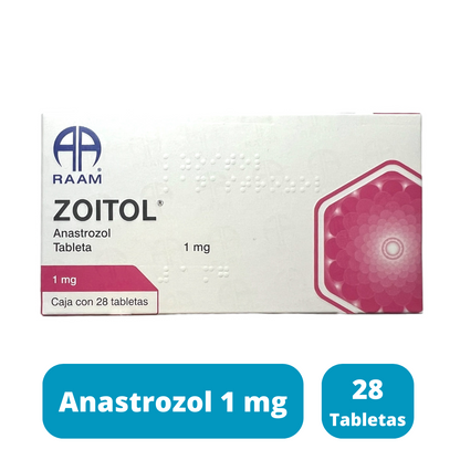 Zoitol Anastrozol 1 Mg  Caja Con 28 Tabletas