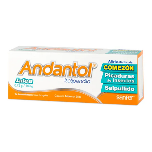 Andantol (Isotipendilo) .75 g Caja con Tubo con 25 Gramos