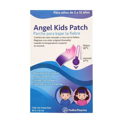 Angel Kids Patch 4 Parches Para Bajar Fiebre 5 X 12 Cm