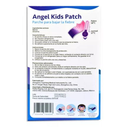 Angel Kids Patch 4 Parches Para Bajar Fiebre 5 X 12 Cm