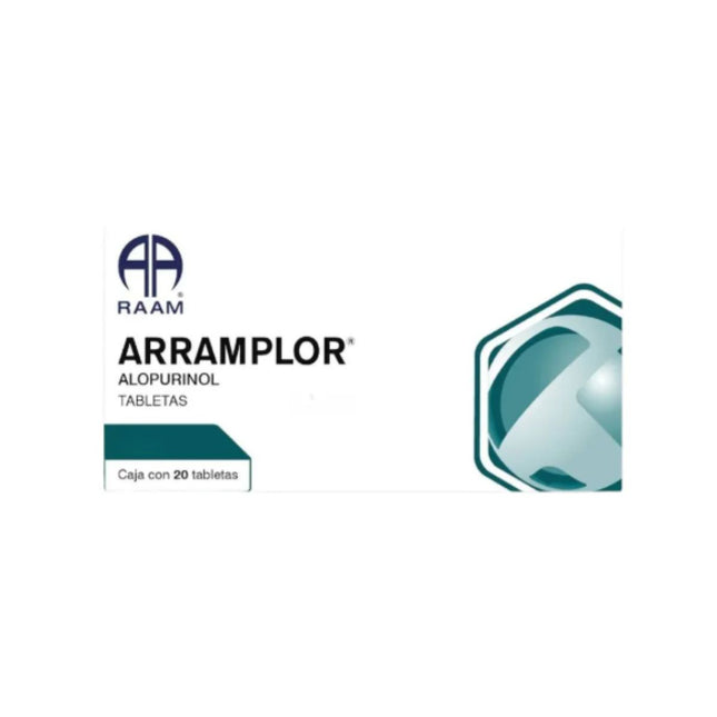 Arramplor Alopurinol 100 mg Caja con 20 Tabletas Raam