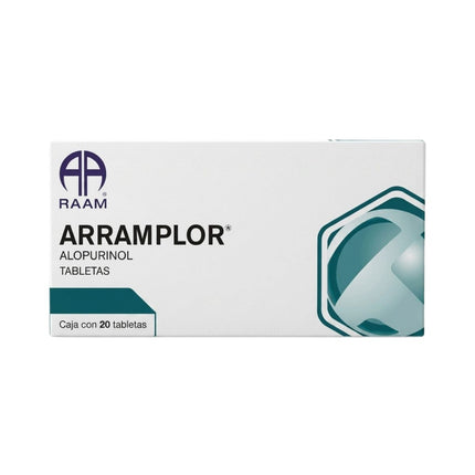 Arramplor (Alopurinol) 100 mg Caja con 20 Tabletas