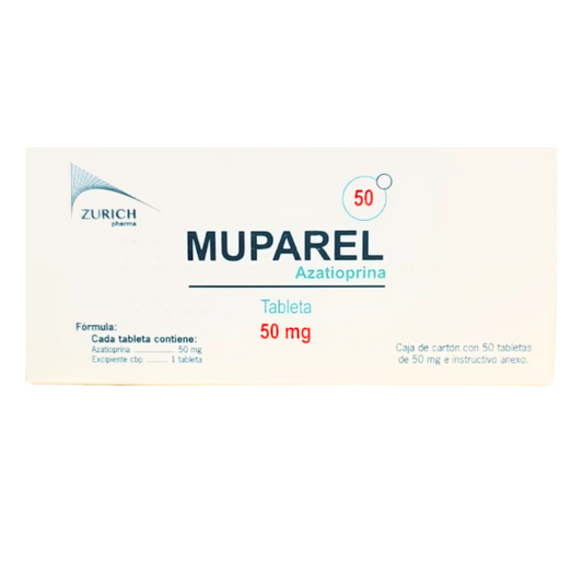 Muparel Azatioprina 50 mg Caja con 50 Tabletas