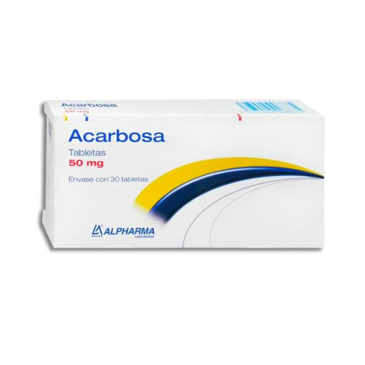 Acarbosa 50 mg Caja con 30 Tabletas