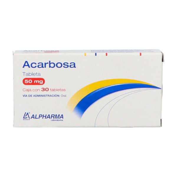 Acarbosa 50 mg Caja con 30 Tabletas