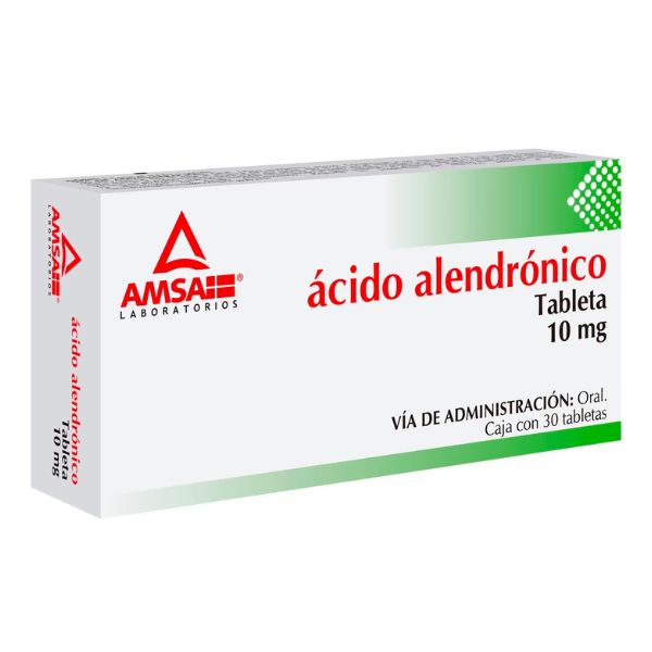 Ácido Alendrónico 10 mg Caja con 30 Tabletas