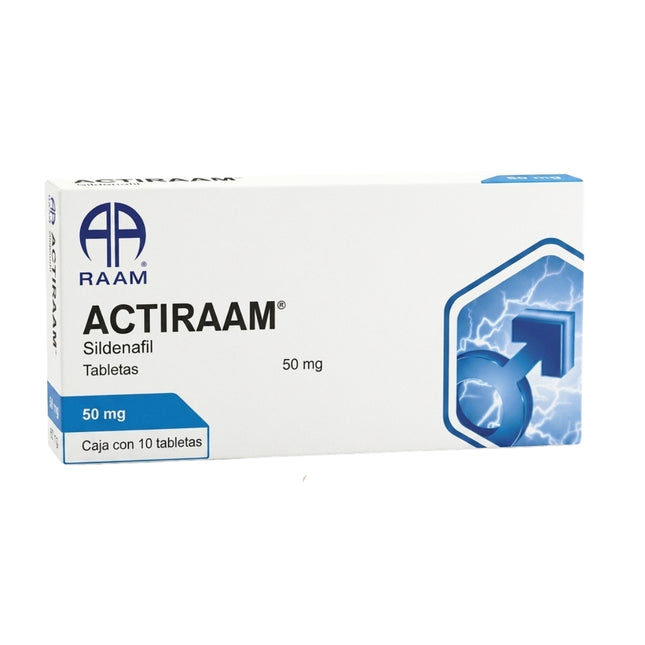 Actiraam (Sildenafil) 50 mg Caja con 10 Tabletas