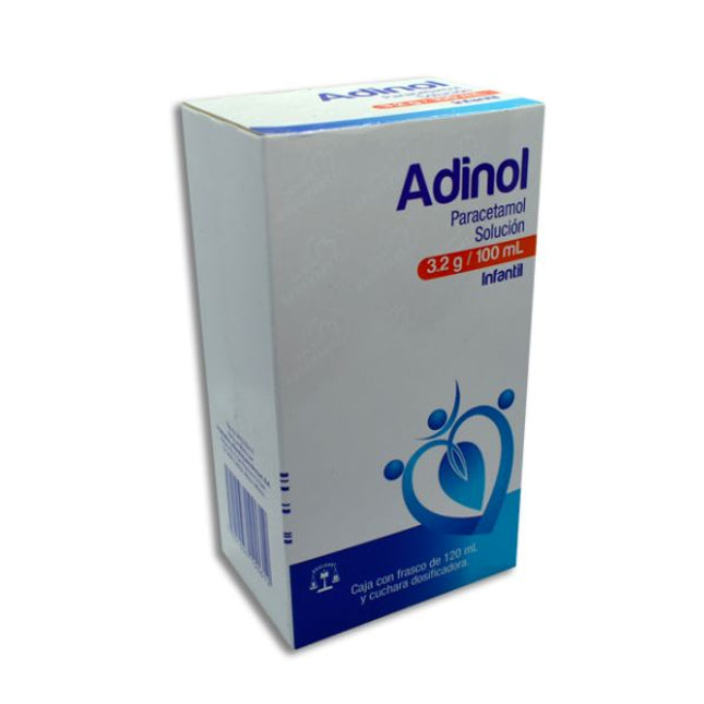 Adinol (Paracetamol) 3.2 g/100 ml Caja con Frasco de 120 ml