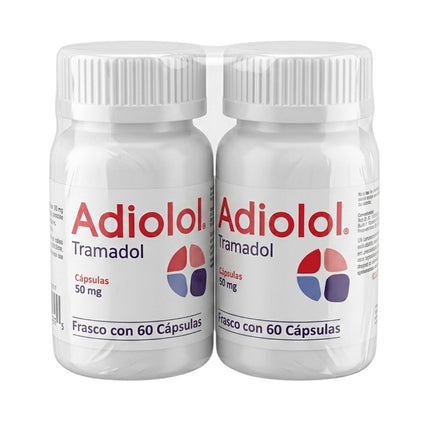 Adiolol (Tramadol) 50 mg Caja con 60 Capsulas 2X1
