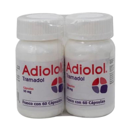 Adiolol (Tramadol) 50 mg Caja con 60 Capsulas 2X1