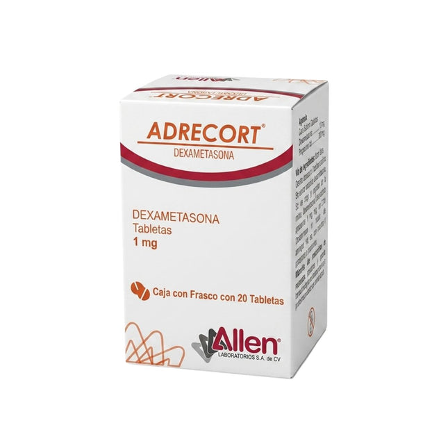Adrecort (Dexametasona) 1 mg Caja con 20 Tabletas