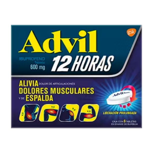 Advil (Ibuprofeno) 600 mg Caja con 6 Cápsulas