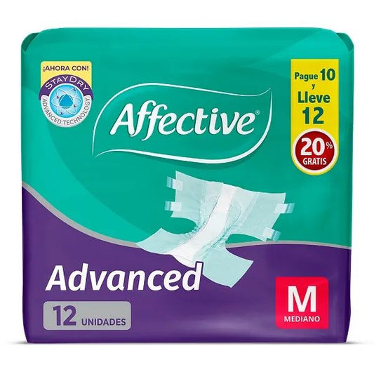 Pañales Desechables Affective Advanced Medianos 10 Piezas