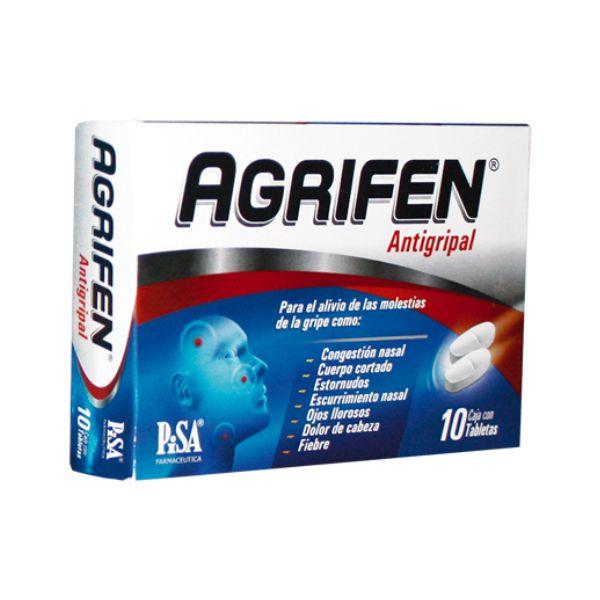 Agrifen Antigripal Caja con 10 Tabletas