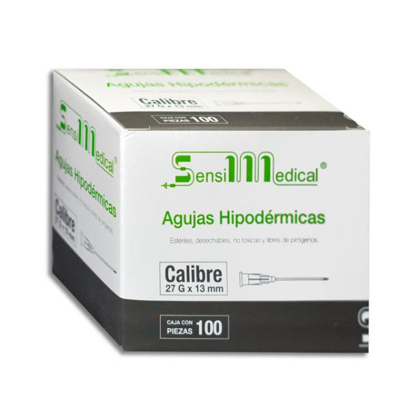 Aguja Hipodermica Sensimedical 27 X 13 mm