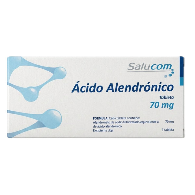 Ácido Alendrónico 70 mg caja con 4 tabletas