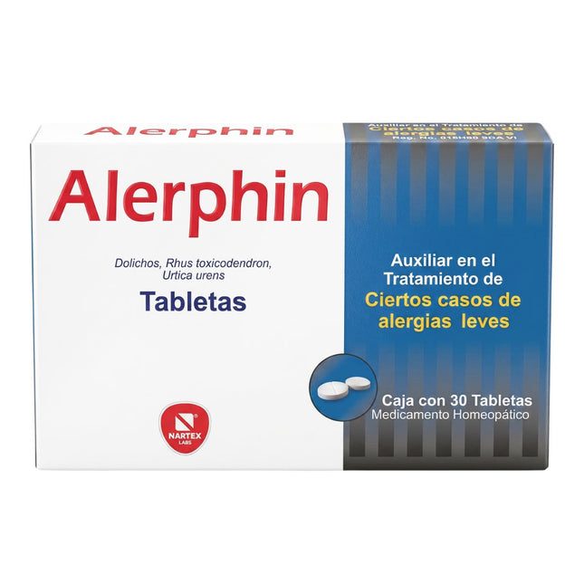 Alerphin (Dolichos, Rhus toxicodendron, Urtica urens) Caja con 30 Tabletas