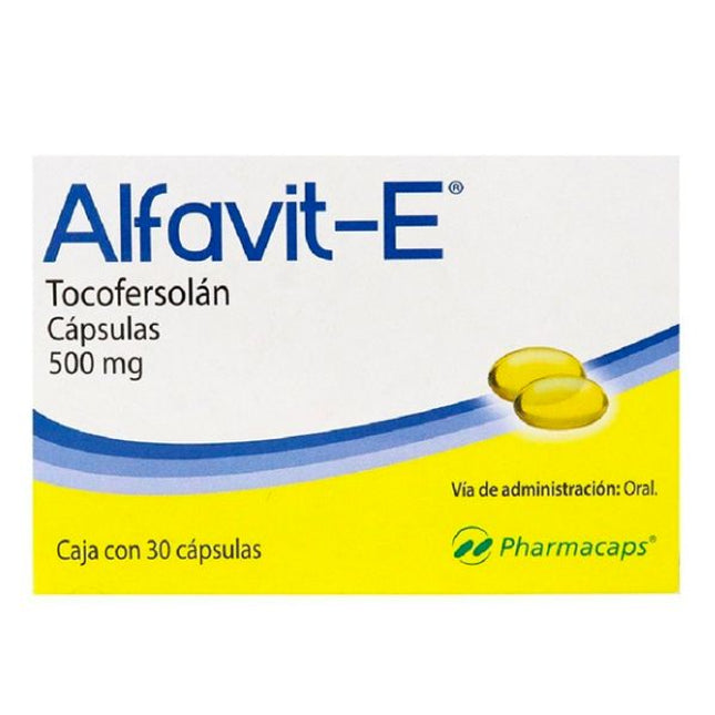 Alfavit-E Tocofersolan 500 mg Caja con 30 Cápsulas