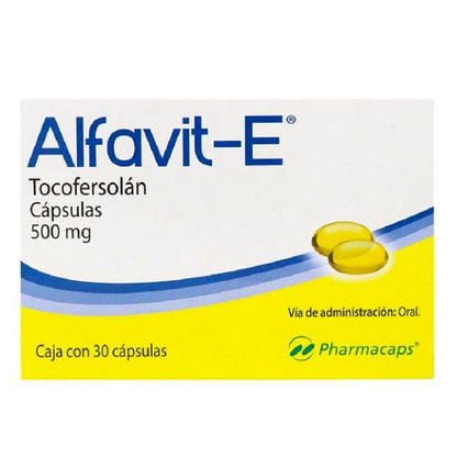 Alfavit-E Tocofersolan 500 mg Caja con 30 Cápsulas