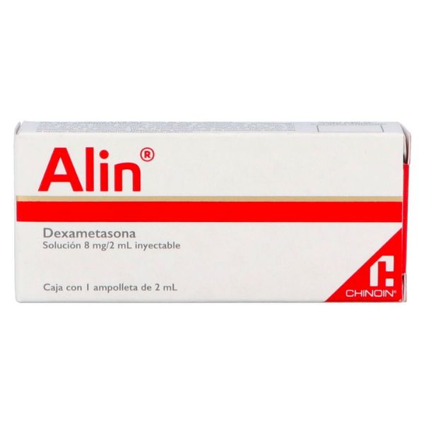 Alin (Dexametasona) 8 mg/ 2 ml Caja con 1 Ampolleta Inyectable