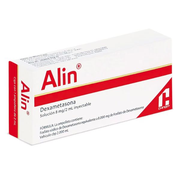 Alin (Dexametasona) 8 mg/ 2 ml Caja con 1 Ampolleta Inyectable