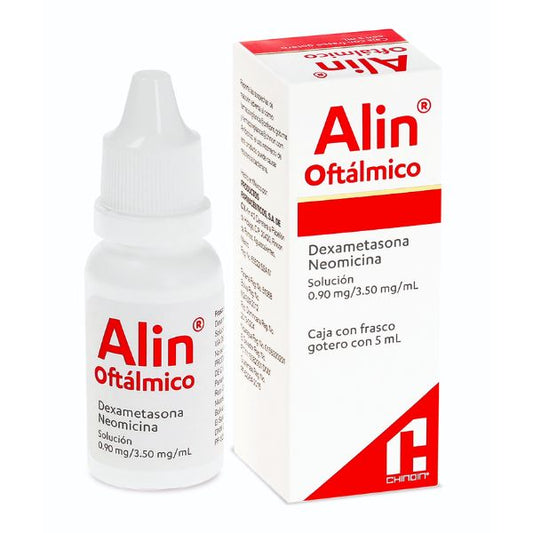 Alin (Dexametasona/Neomicina) 0.90 mg/3.5m Gotero 5 ml de Solución Oftalmica