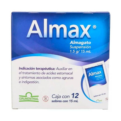 Almax (Almagato) Suspension 1.5 g/15 ml Caja con 12 Sobres