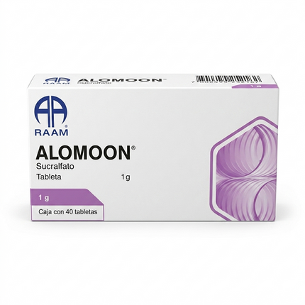 Alomoon  (Sucralfato) 1 g Caja con 40 Tabletas