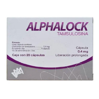 Alphalock (Tamsulosina) 0.4 mg Caja Con 20 Cápsulas