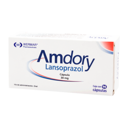 Amdory (Lansoprazol) 30 mg Caja con 14 Cápsulas