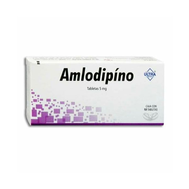 Amlodipino 5mg Caja con 10 Tabletas