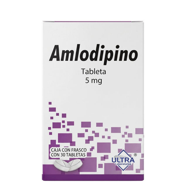 Amlodipino 5 mg Caja con 30 Tabletas