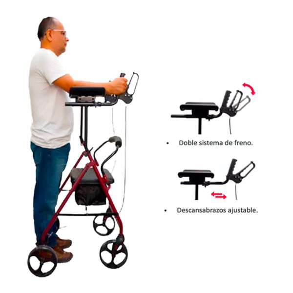 Andadera Rollator Standup R8 para Adulto Ref.SPA6104