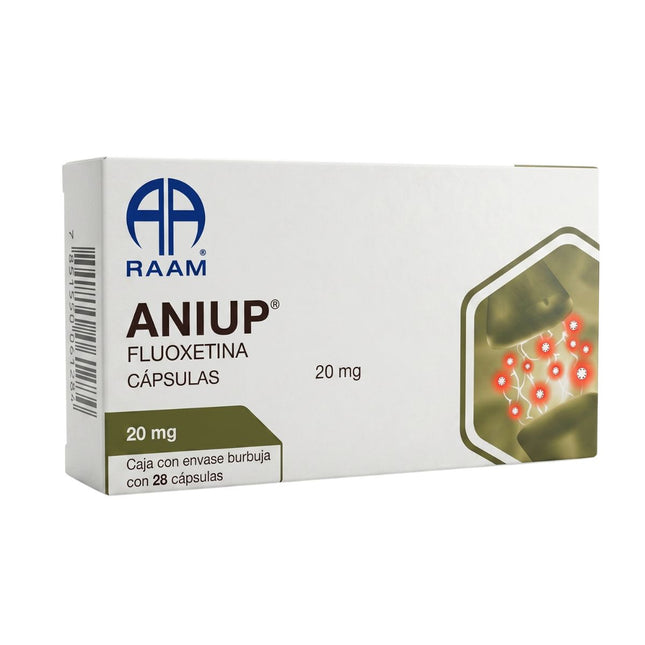 Aniup (Fluoxetina) 20 mg Caja con 28 Tabletas
