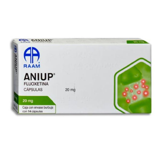 Aniup (Fluoxetina) 20 mg Caja con 14 Tabletas