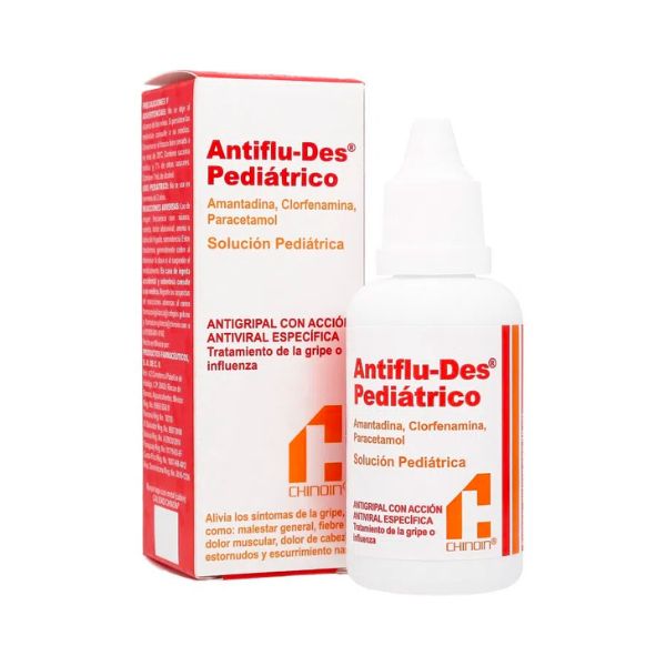 Antiflu-Des Pediátrico (Amantadina, Clorfenamina, Paracetamol) Frasco Gotero 30 ml