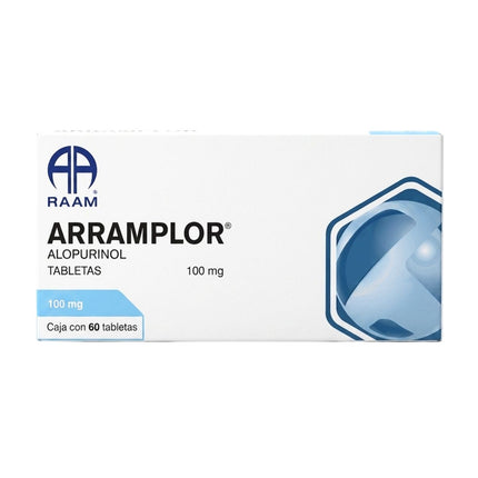 Arramplor (Alopurinol) 100 mg Caja con 60 Tabletas