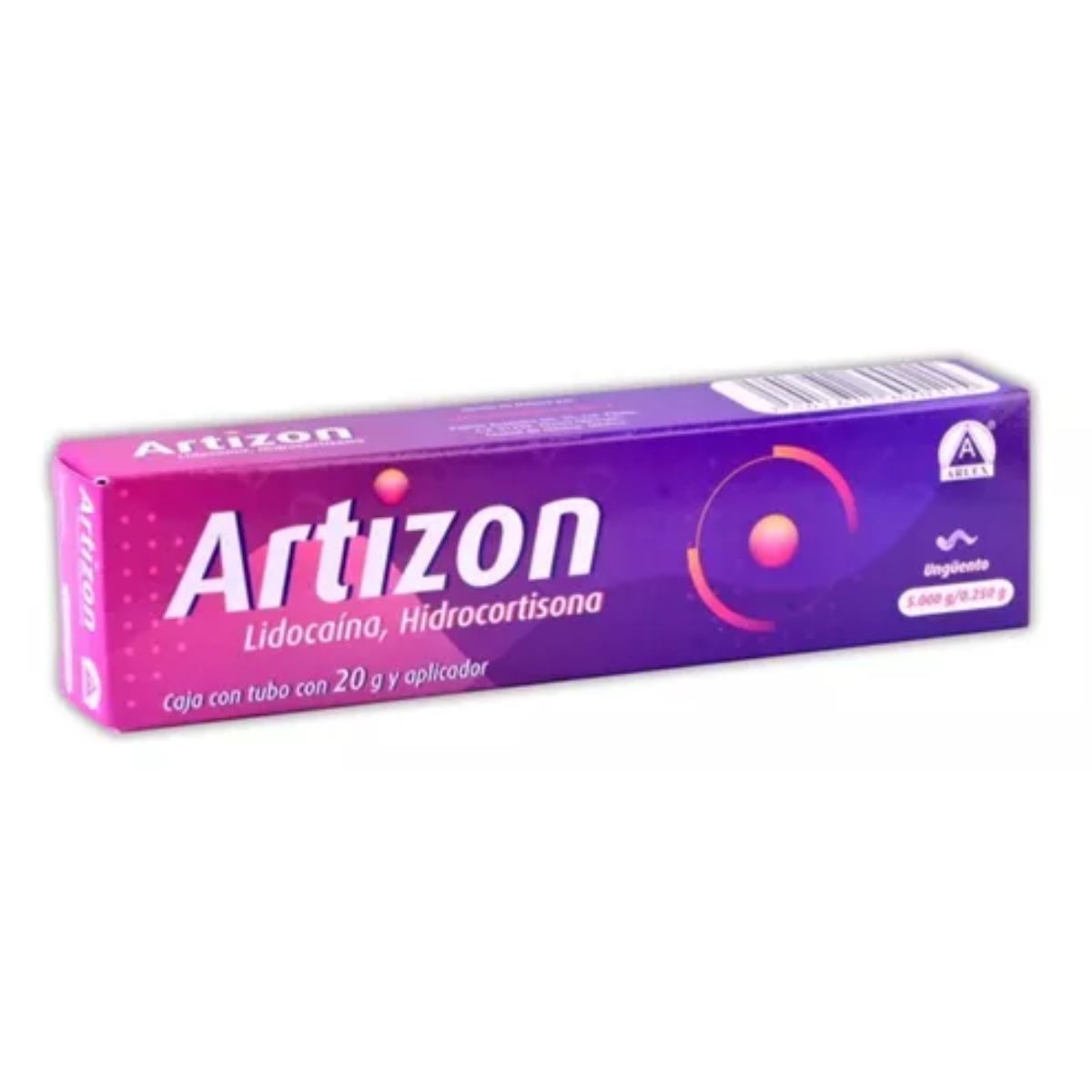 Artizon (Lidocaina/Hidrocortisona) 5.000 mg/ 0.250 g Unguento con 20 g y Aplicador