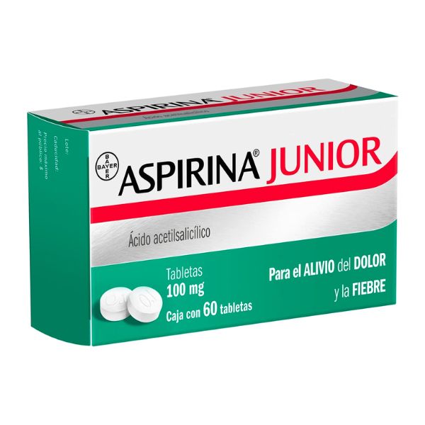 Aspirina Junior 100 mg Caja con 60 Tabletas