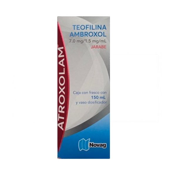 Atroxolam (Teofilina/Ambroxol) 7.0mg/1.5 mg Frasco con 150 ml de Jarabe